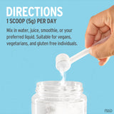 Fluid Creatine Monohydrate 100 servings unflavoured powder with a scoop
