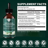 Flulight Liposomal Glutathione Liquid Supplement 60 mL with measuring spoon