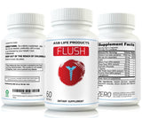Flush Asian Glow Support Supplement back view with nutritional information