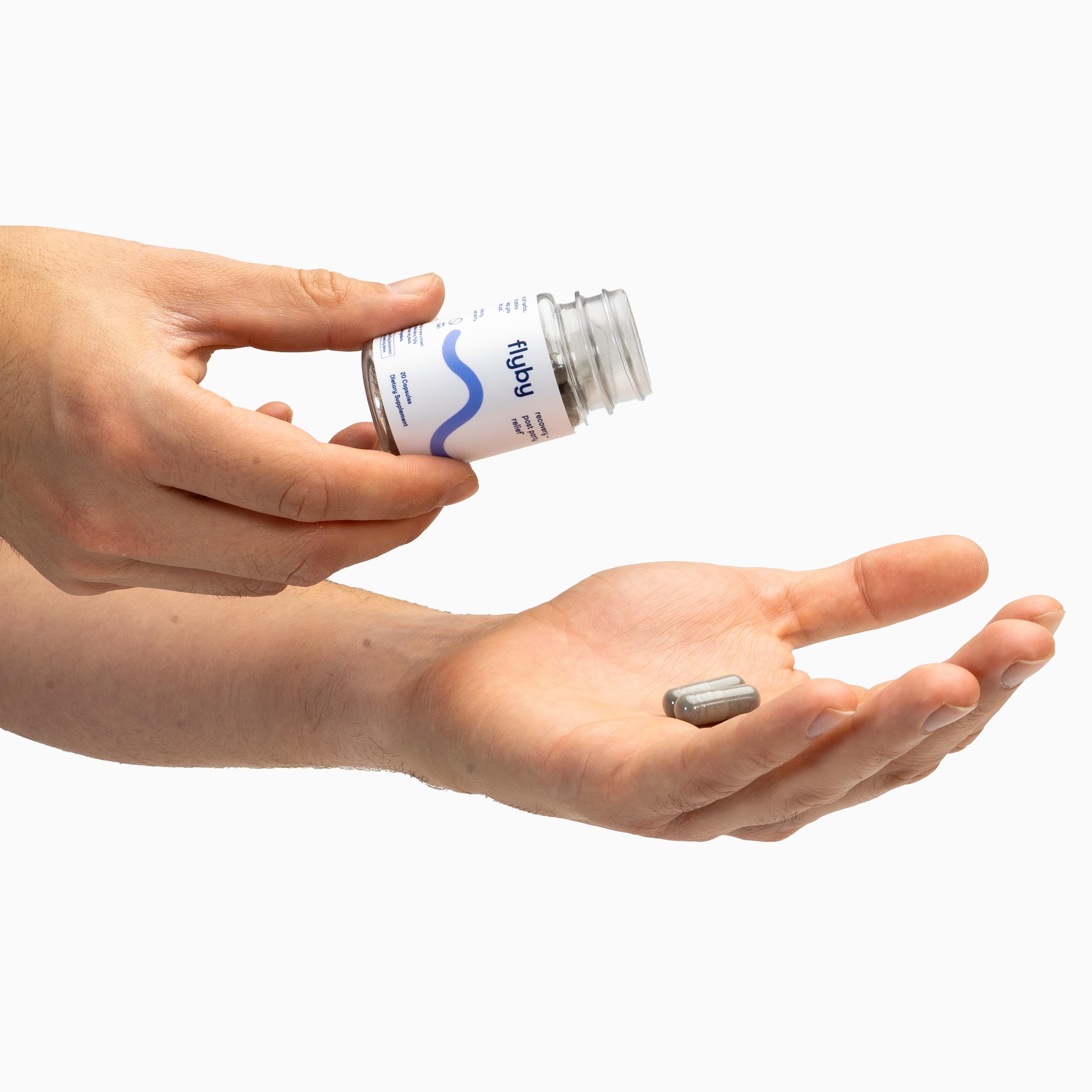 Flyby use Capsules bottle with a measuring spoon