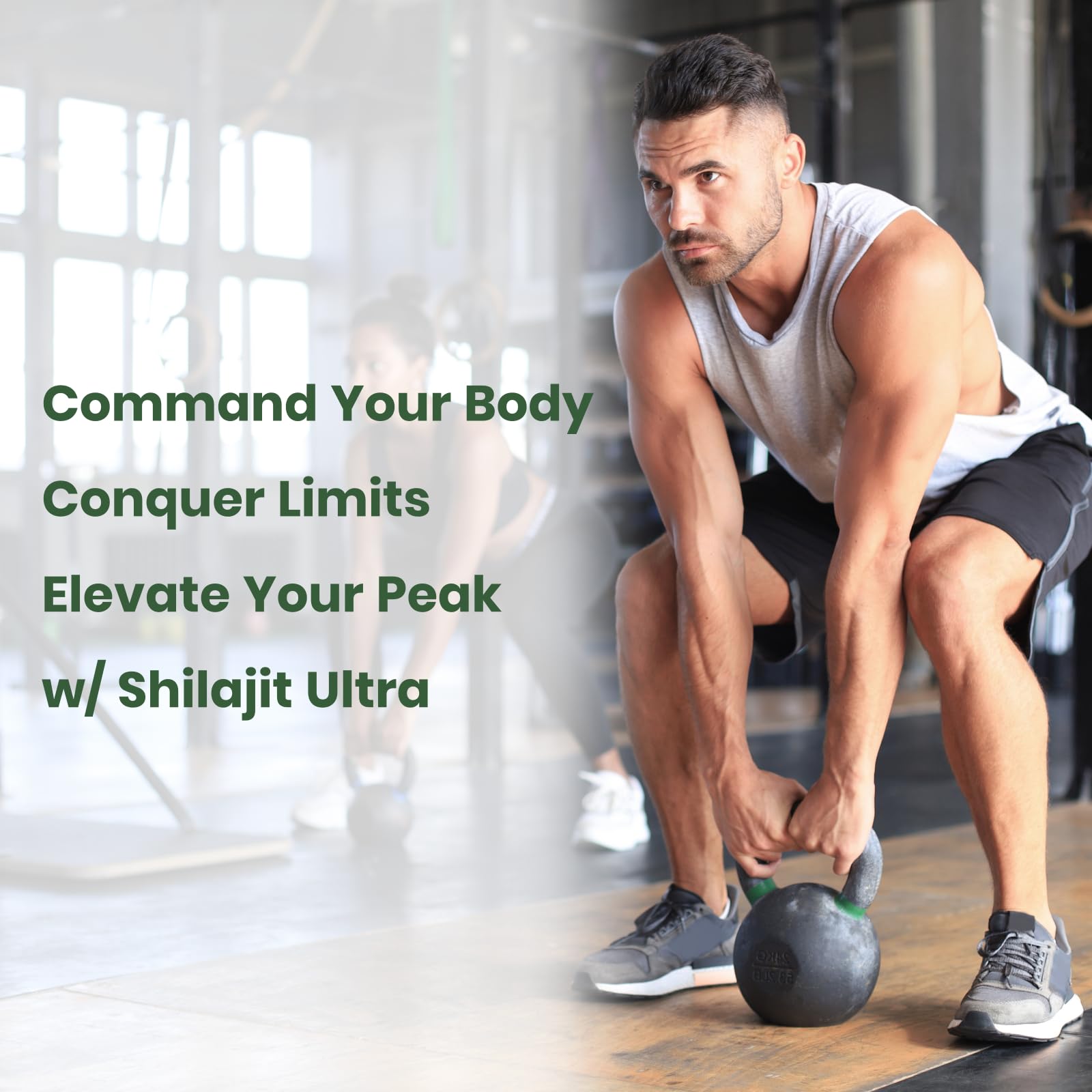 Flynew Shilajit Capsules with a measuring spoon
