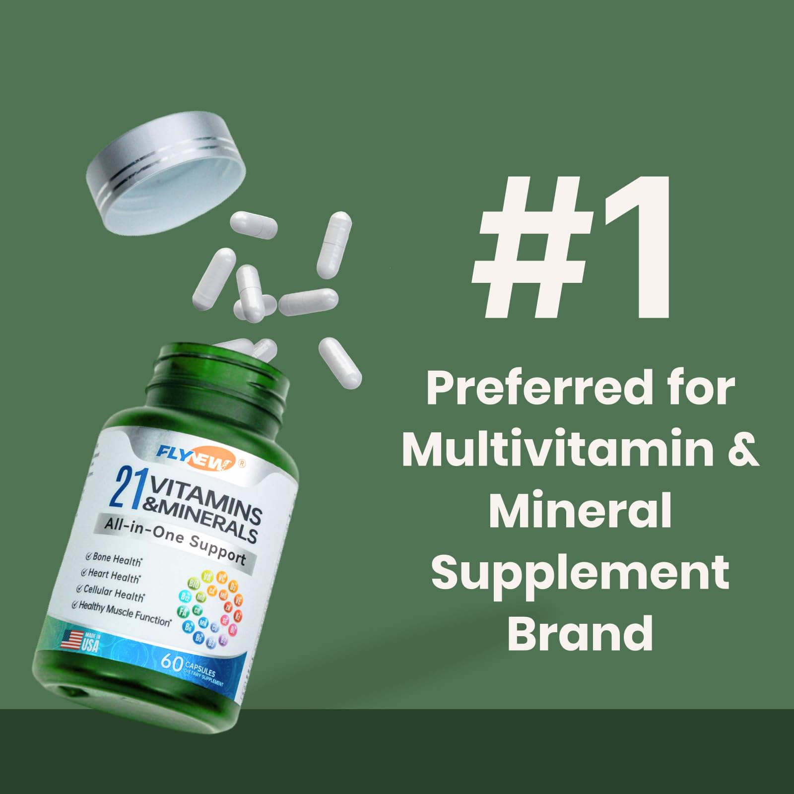 Flynew Shilajit Daily Multivitamin 21-in-1 Formula lifestyle scene