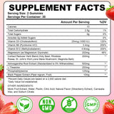 Flyrocer Cortisol Supplements 60 Count Pack of 2 Strawberry Flavour back view