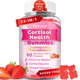 Flyrocer Cortisol Supplements 60 Strawberry Gummies front view
