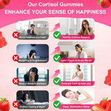 Flyrocer Cortisol Supplements gummies with fresh strawberries