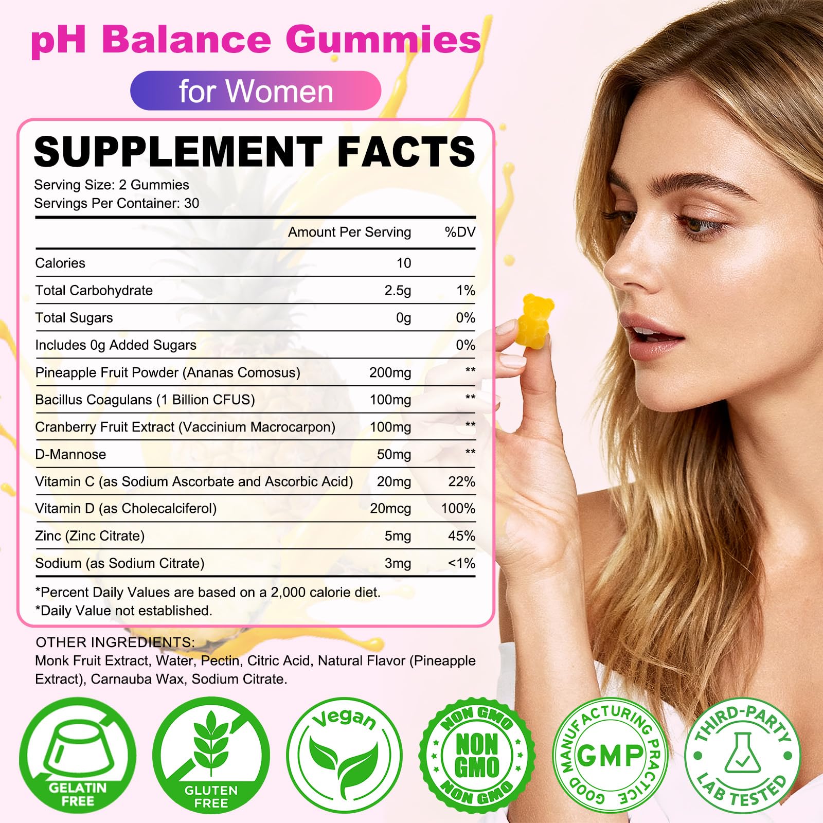 Flyrocer Feminine Balance Gummies in a bowl