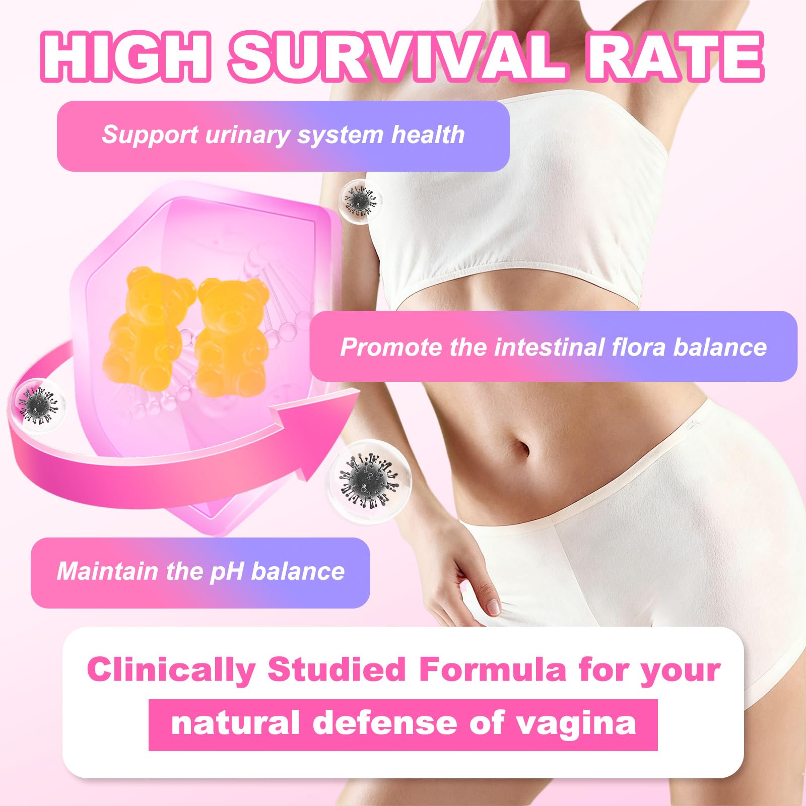 Flyrocer Feminine Balance Gummies lifestyle shot