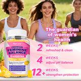 Flyrocer Feminine Balance Gummies with fresh pineapple