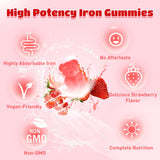 Flyrocer Iron Gummies packaging showing ingredients list