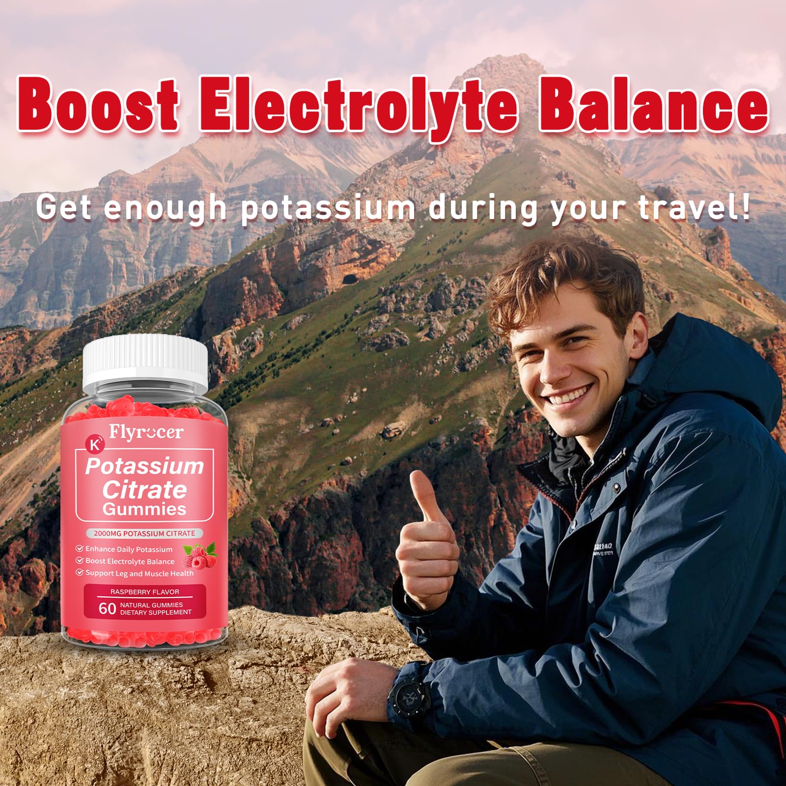 Flyrocer Potassium Citrate Gummies nutritional information