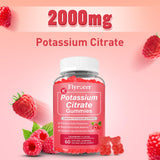 Flyrocer Potassium Citrate Gummies with fresh raspberries