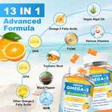 Flyrocer Vegan Omega 3 Gummies side view showing gummies