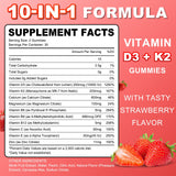 Flyrocer Vitamin D3 & K2 Gummies side view with label