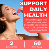 Flyrocer Vitamin D3 & K2 Gummies with a measuring spoon