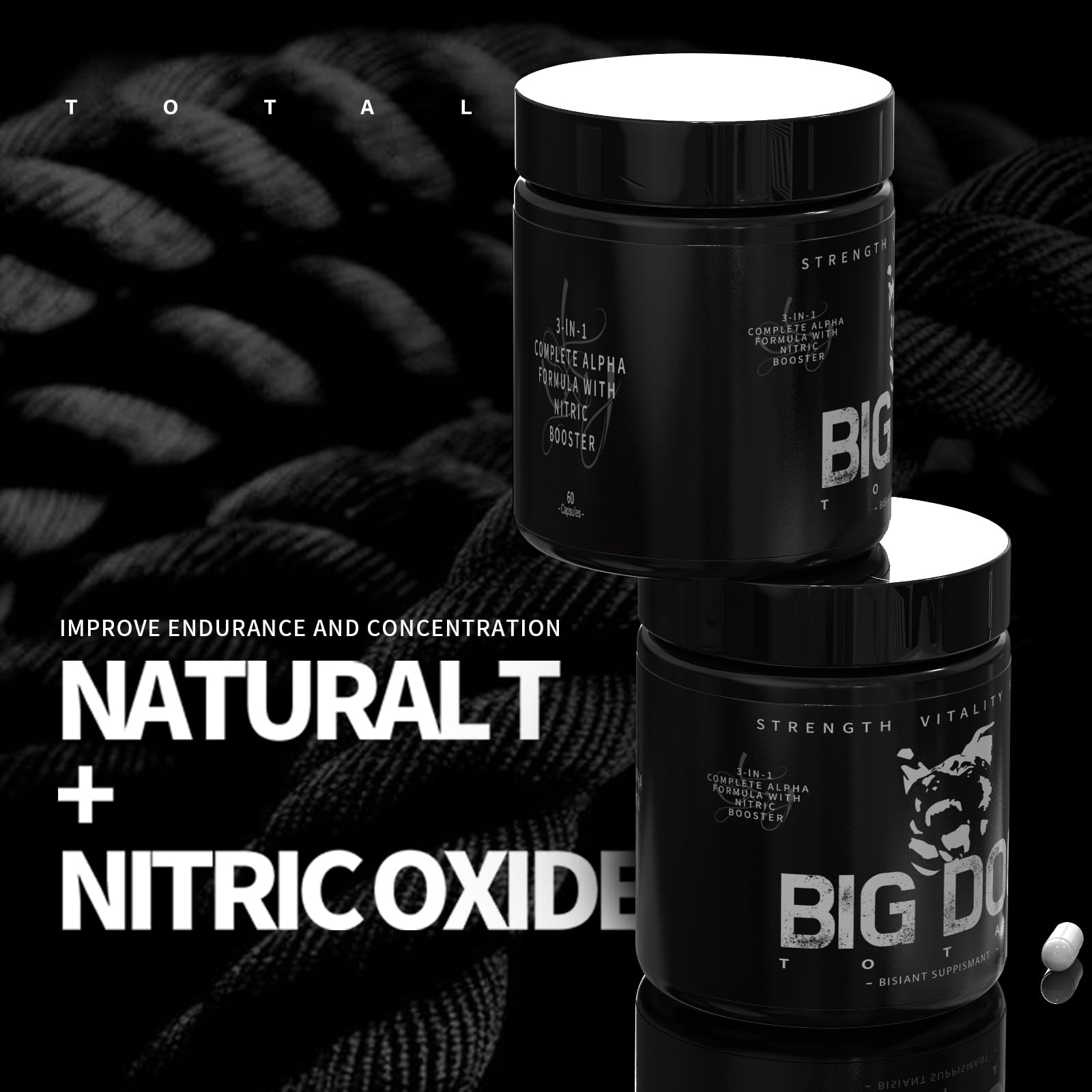 FMRFMR Men's Natural Energy & use Support Capsules back view
