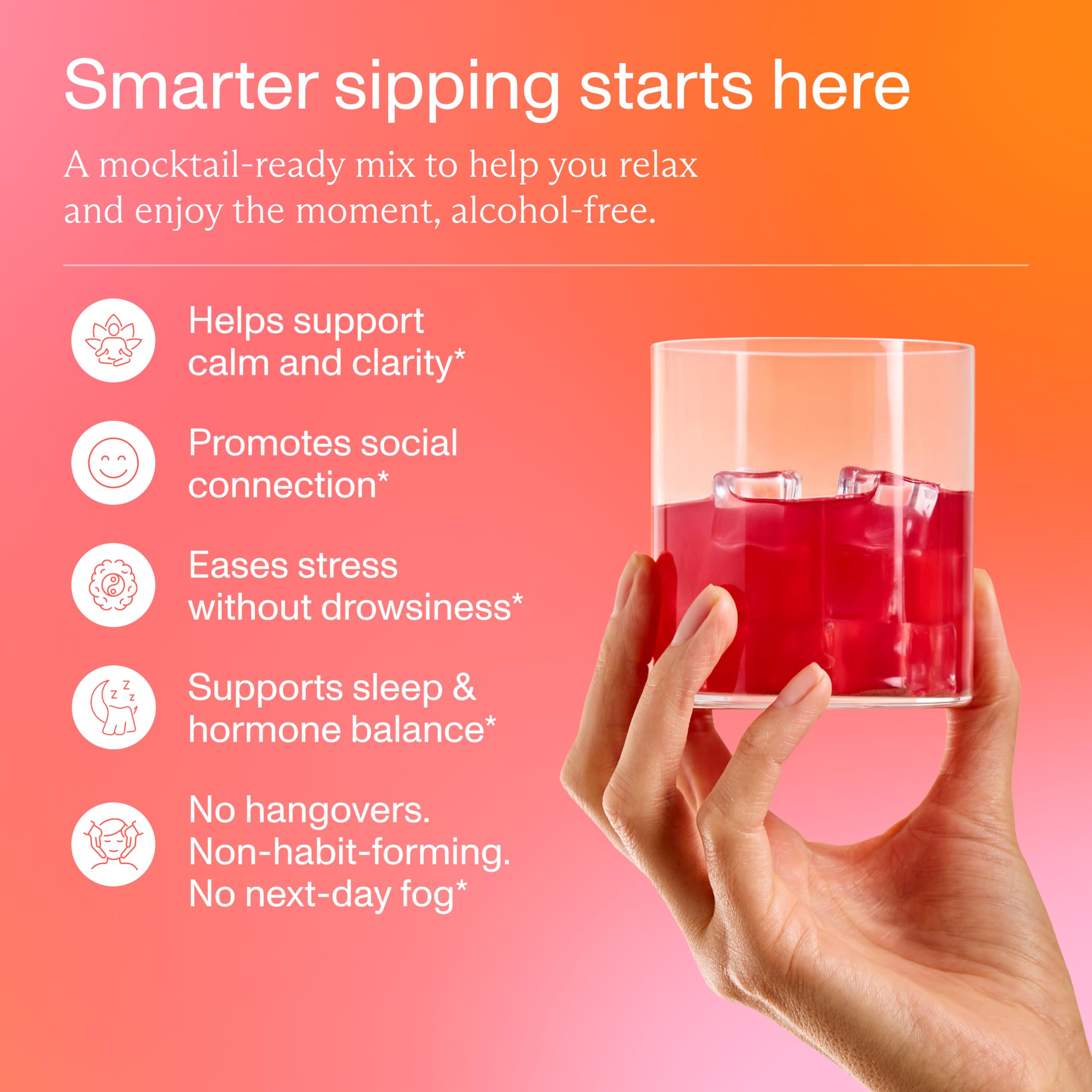 FOCL Kava Spritz Drink Mix 109g powder in a glass with ice