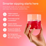 FOCL Kava Spritz Drink Mix 109g powder in a glass with ice
