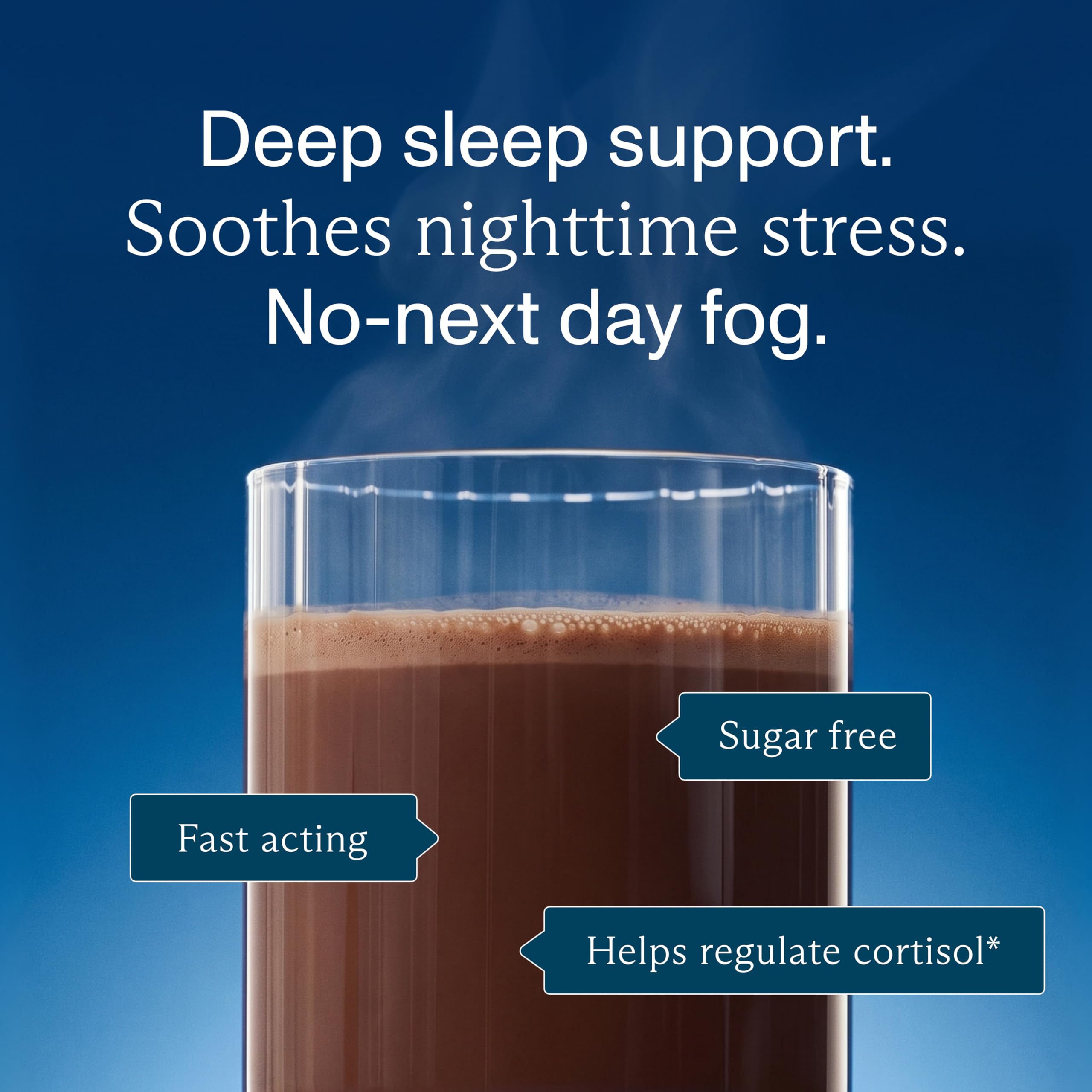 FOCL Night Magnesium Sleep Drink Mix Salted Chocolate served in a bowl
