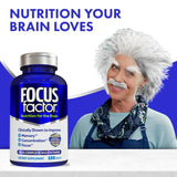 Focus Factor Brain Health Supplement side view with nutritional information