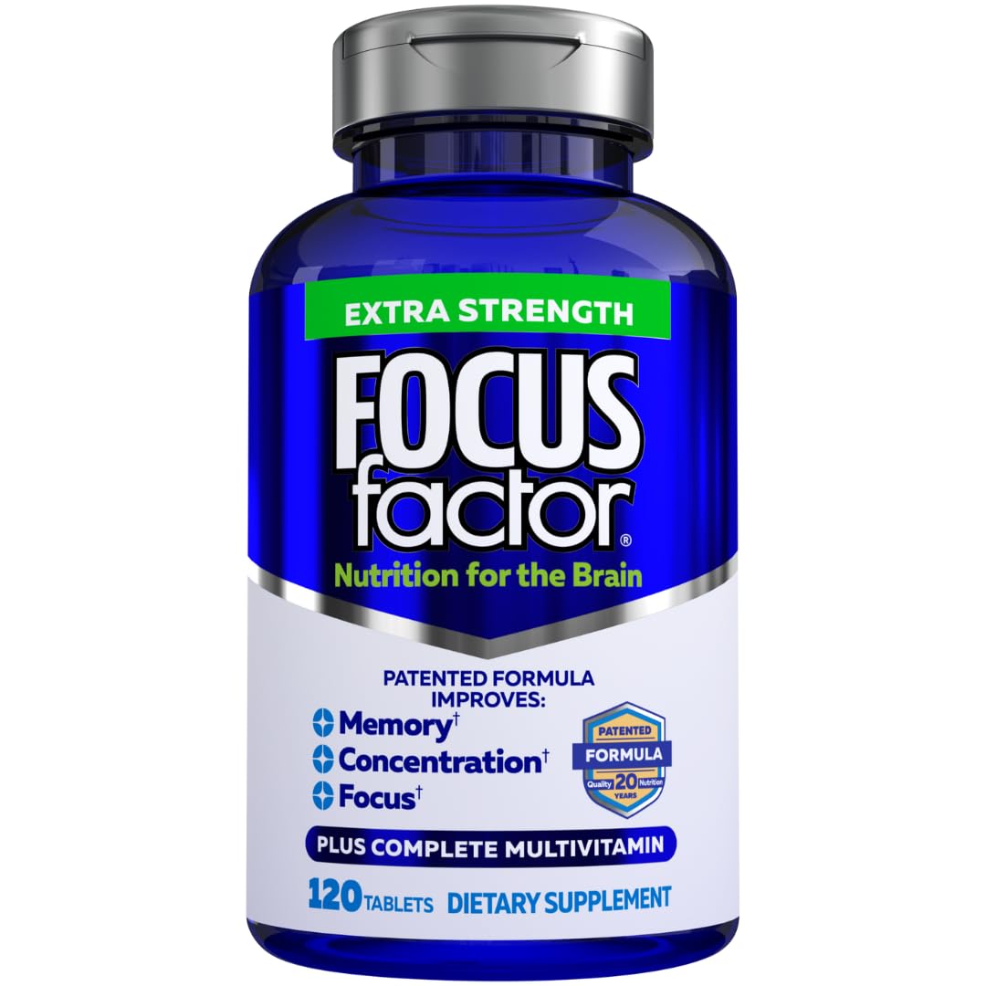 Focus Factor Extra Strength Brain Supplement front view packaging