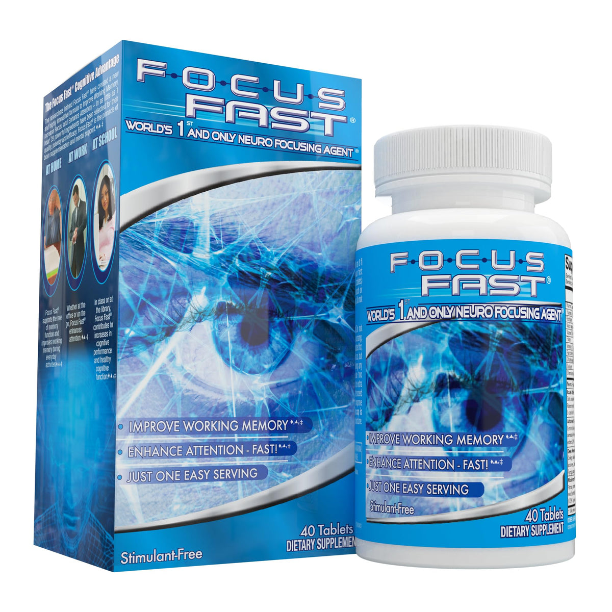 Focus Fast Blended Vitamin & Mineral Supplement front view