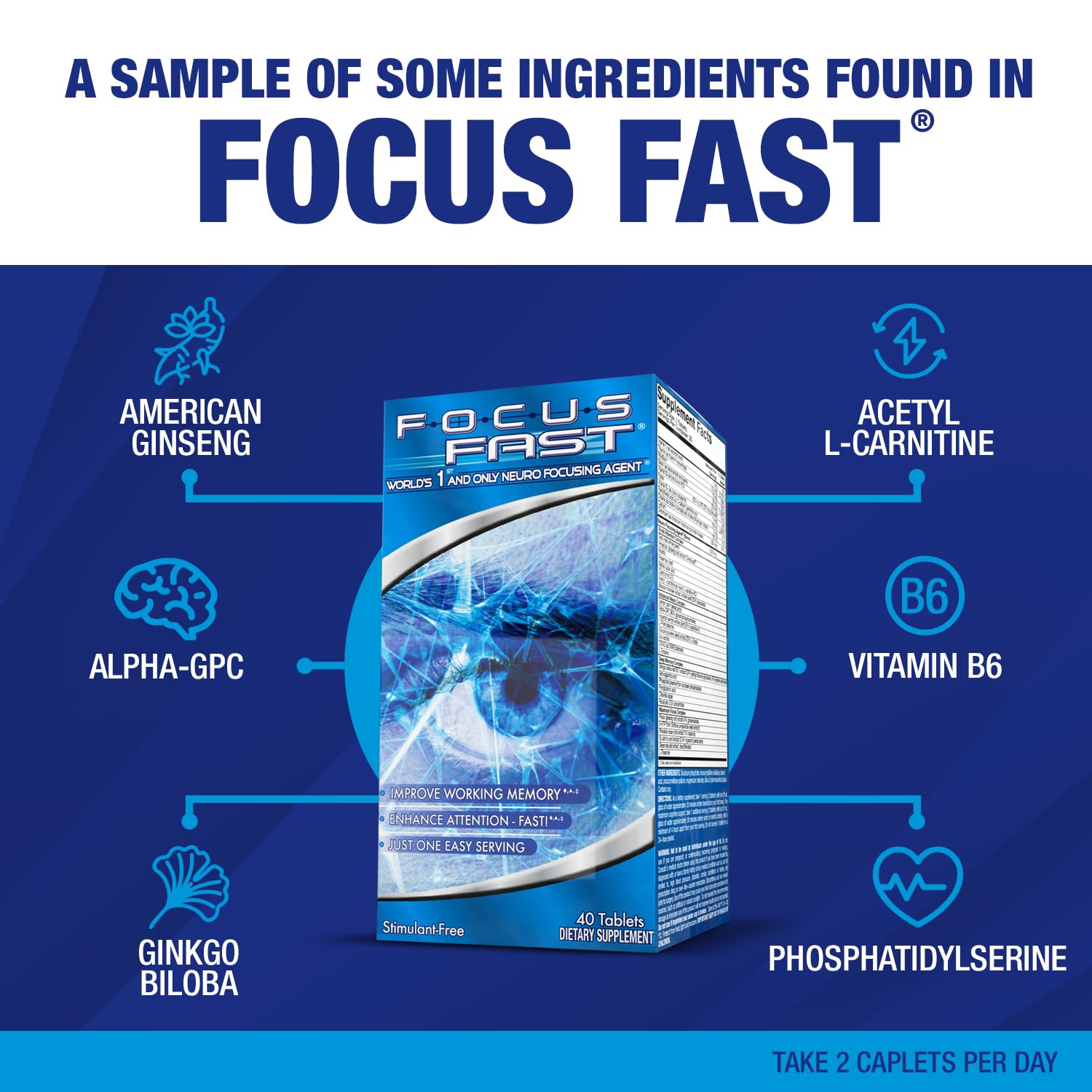 Focus Fast Blended Vitamin & Mineral Supplement ingredients list