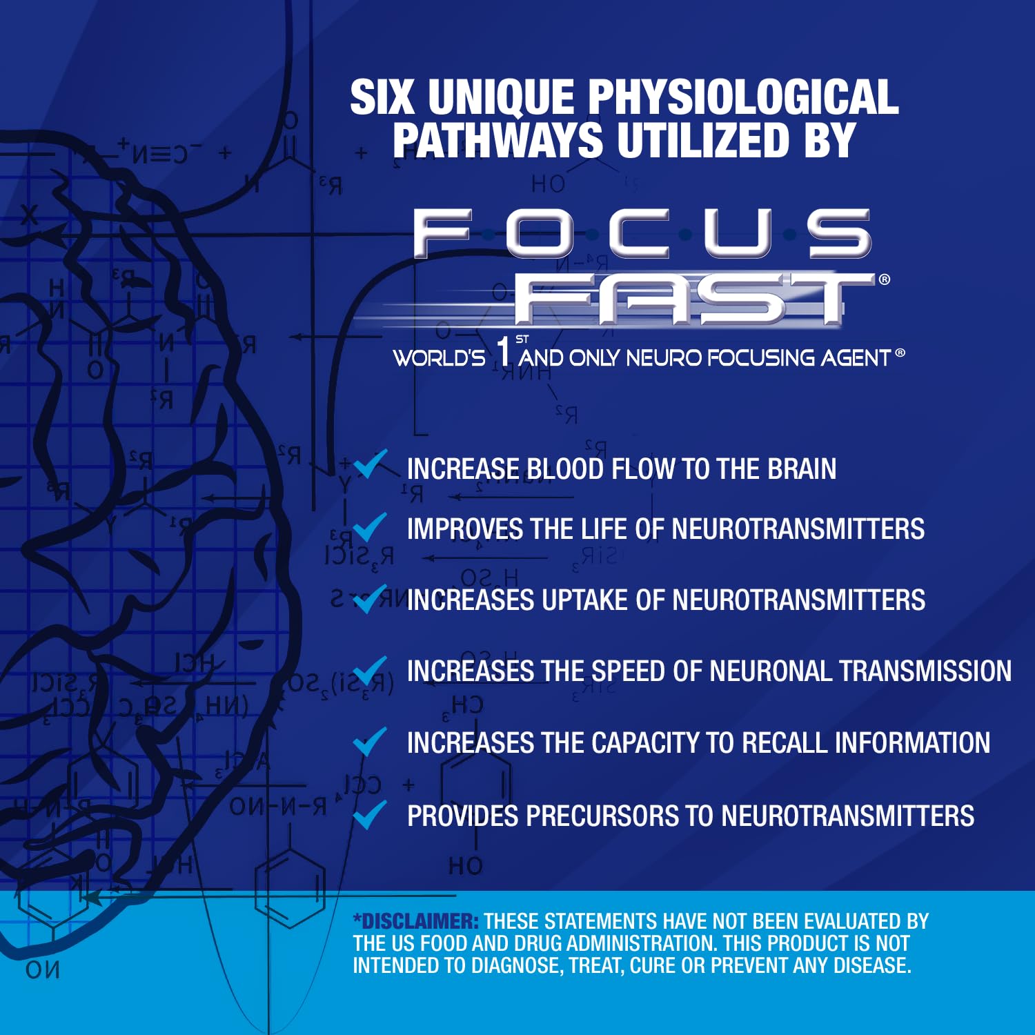 Focus Fast Blended Vitamin & Mineral Supplement on a wooden table