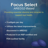 Focus Vision AREDS2 Eye Health Softgels side view showing dosage