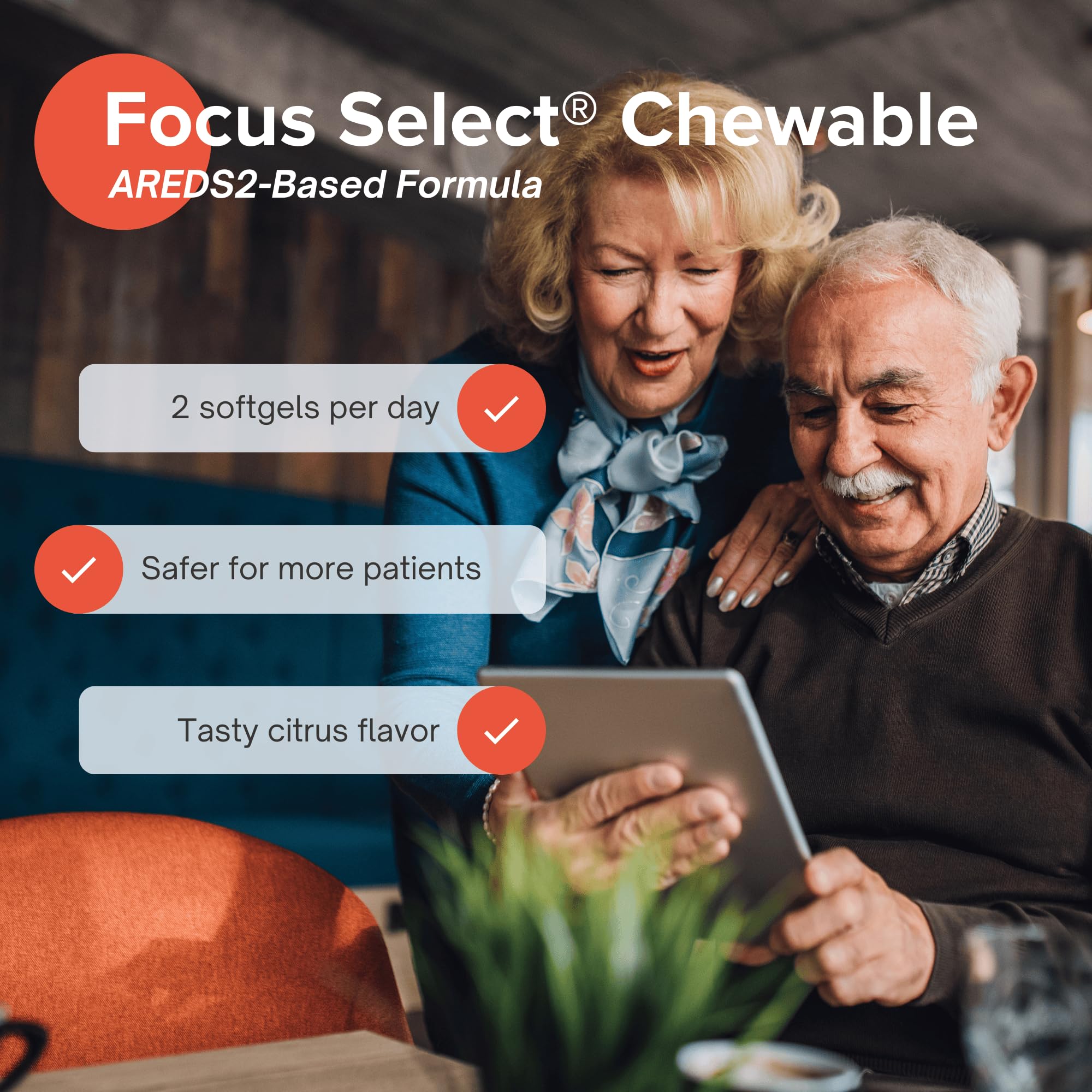 Focus Vision Supplements Chewable AREDS2 Eye Health Formula nutritional information
