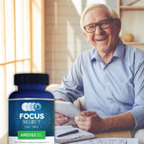 Focus Vision Supplements Zinc Free AREDS 2 Eye Vitamins softgel capsules on a table