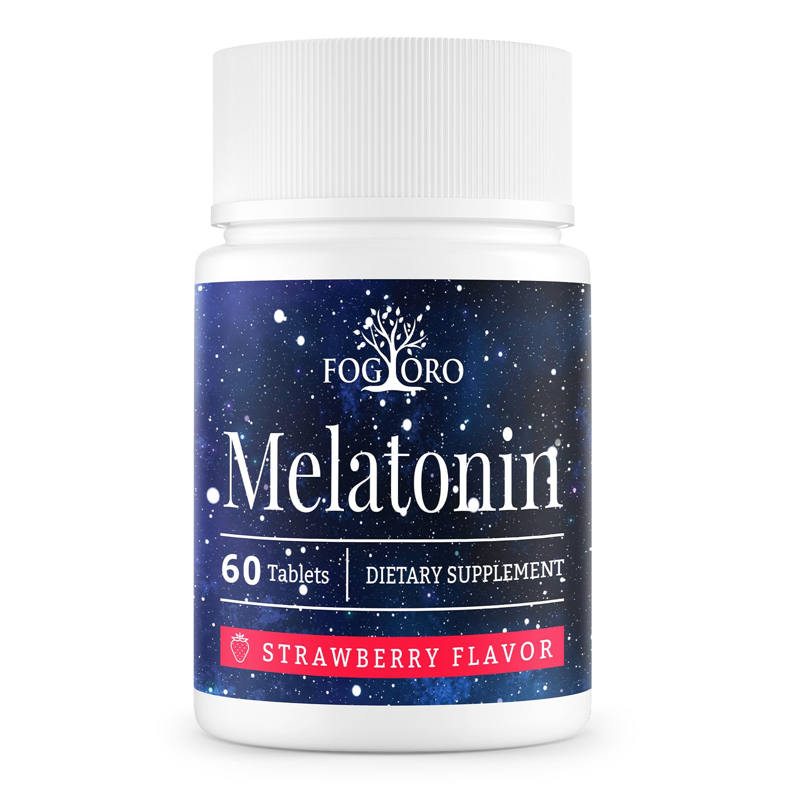 Fogoro Melatonin Sleep Supplement 50mg 60 Tablets front view