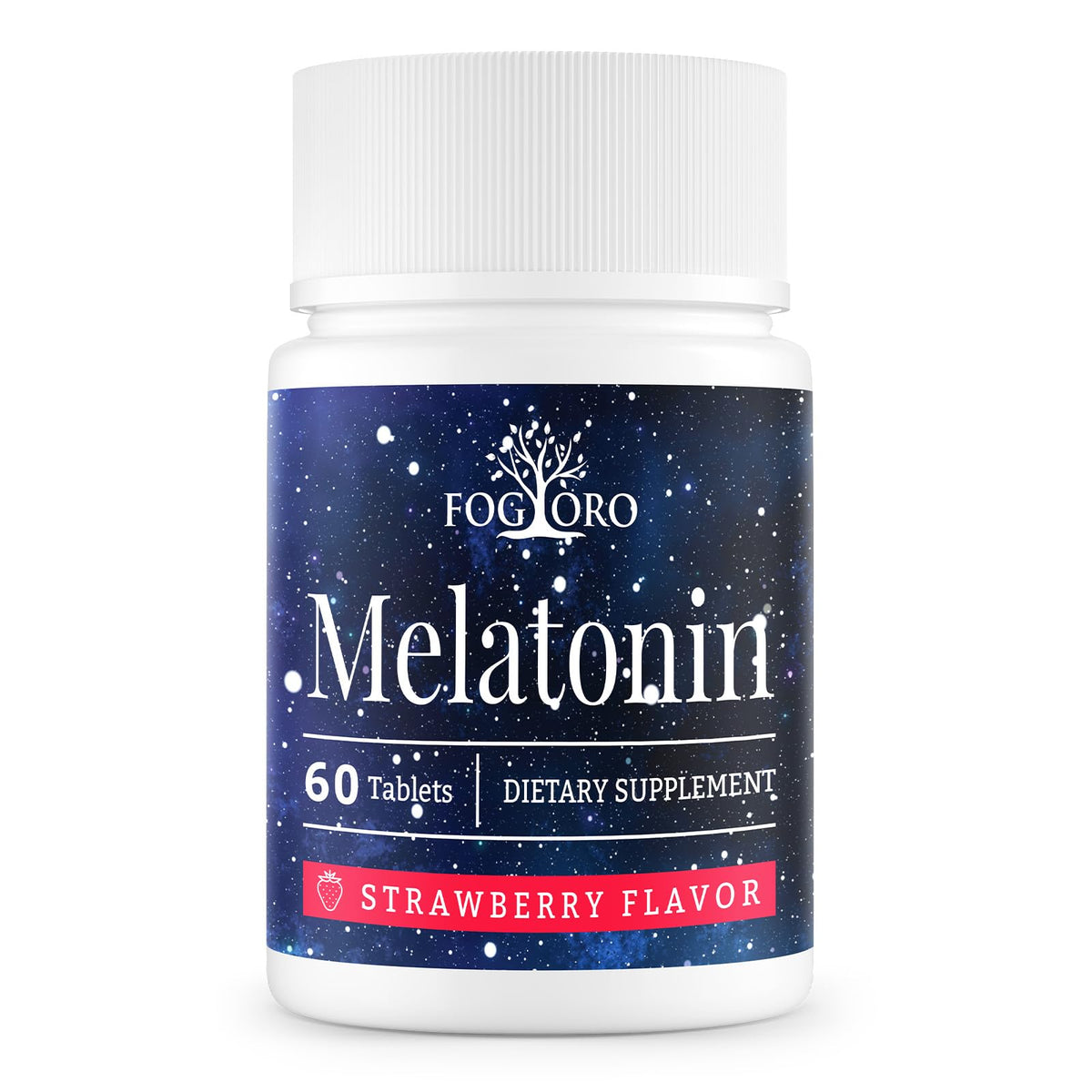 Fogoro Melatonin Sleep Supplement 50mg 60 Tablets front view