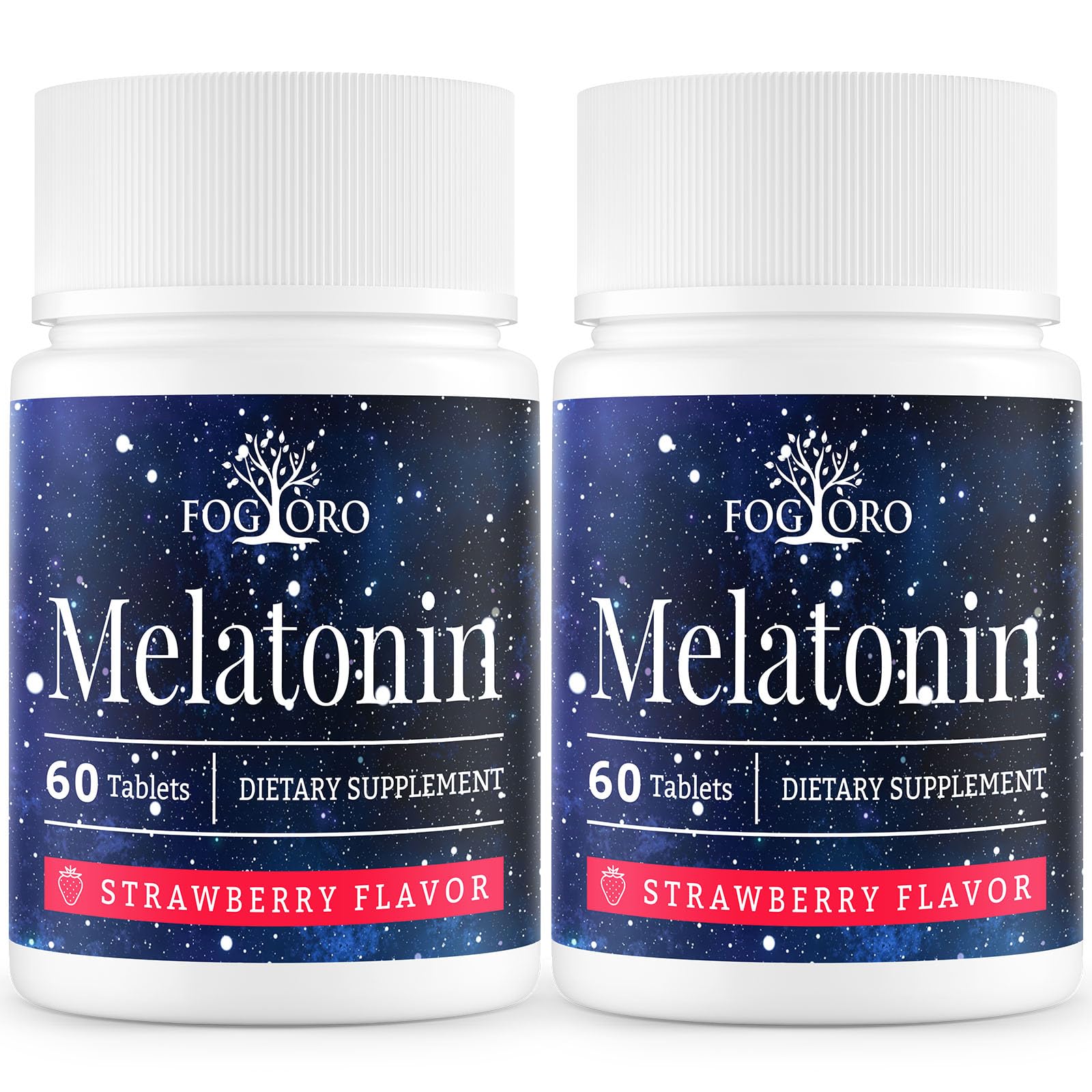 Fogoro Melatonin Sleep Supplement 50mg 60 Tablets front view