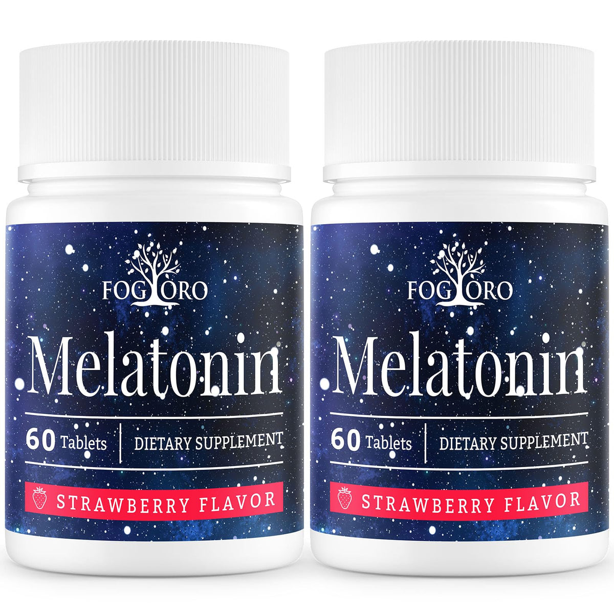 Fogoro Melatonin Sleep Supplement 50mg 60 Tablets front view