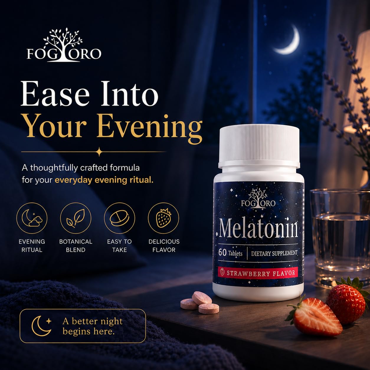 Fogoro Melatonin Sleep Supplement ingredients list