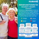 FOLATE MAXX L-Methylfolate 90 capsules bottle side view