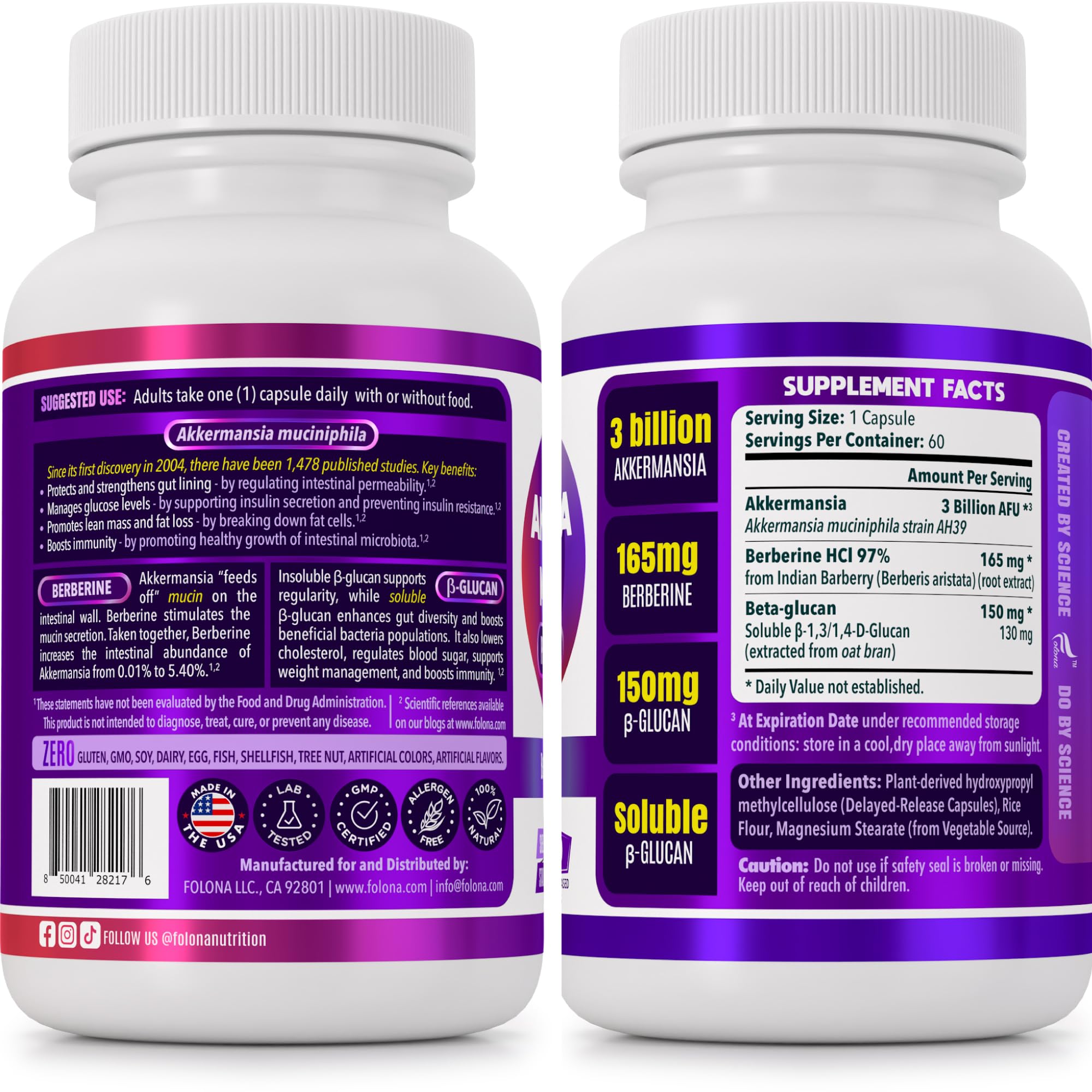 FOLONA Akkermansia Muciniphila Supplement capsule close-up