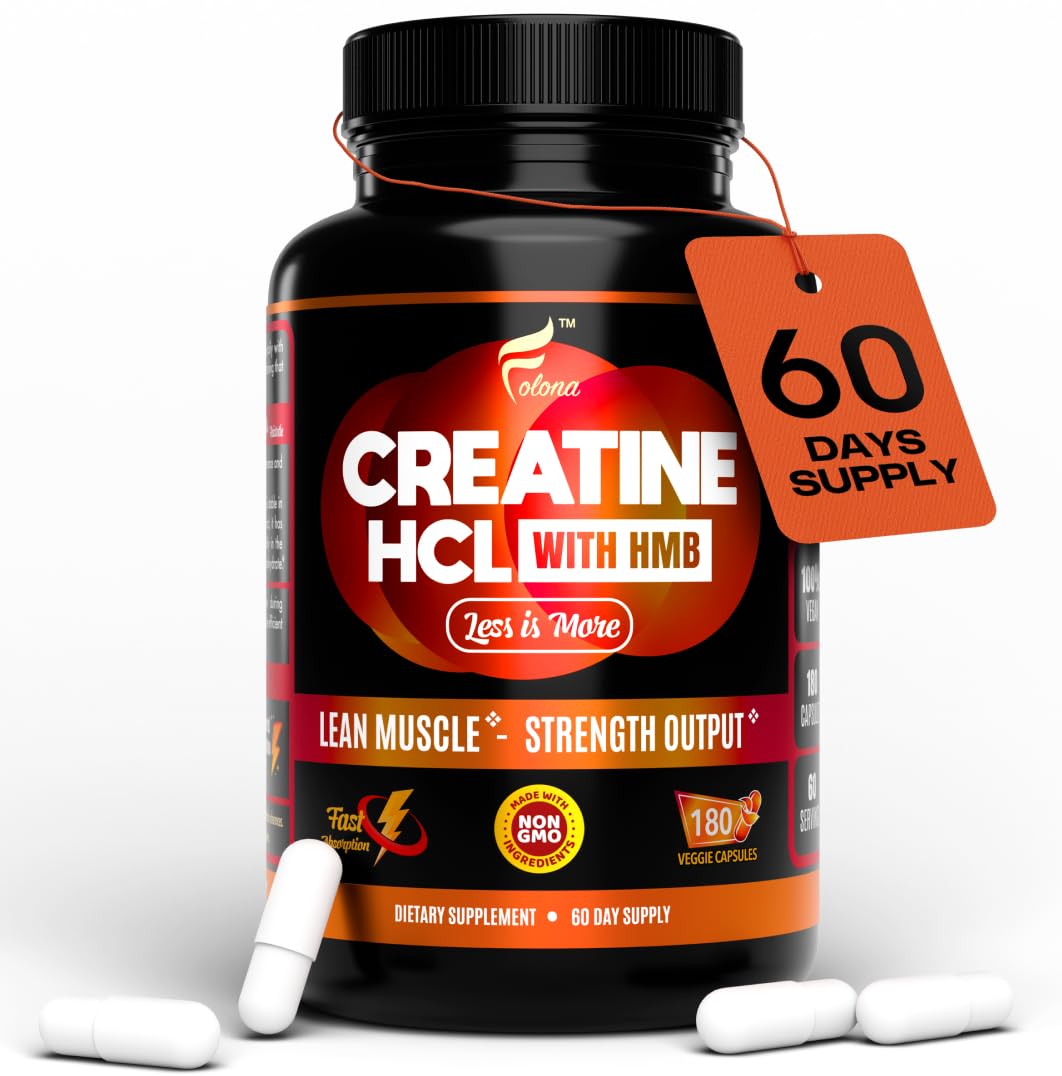 FOLONA Creatine HMB Supplement 90 Capsules front view