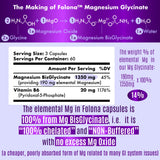 FOLONA Magnesium Glycinate capsules back view with supplement facts