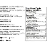 Food to Live Organic Dragon Fruit Powder 340g mixed in smoothie