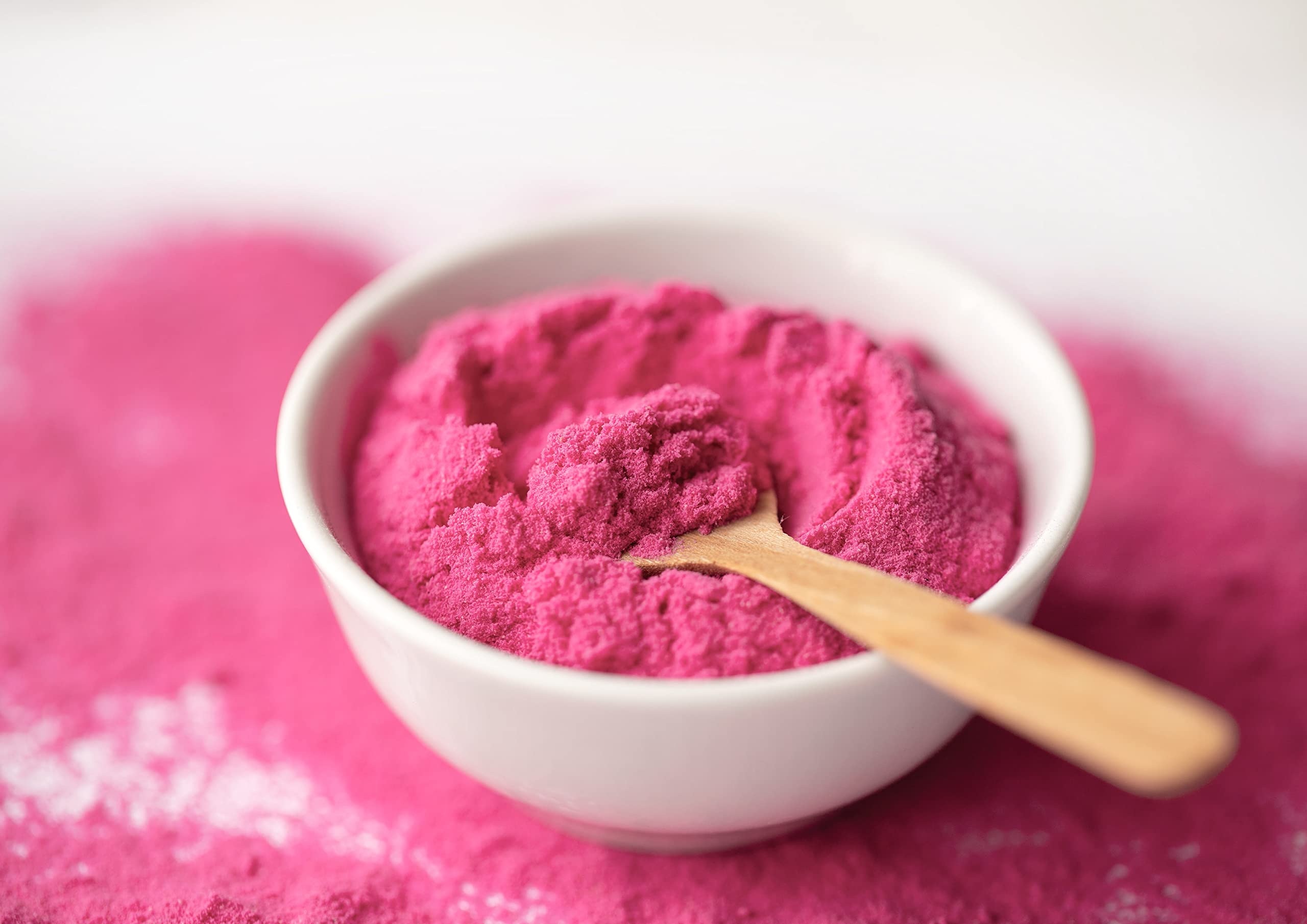Food to Live Organic Dragon Fruit Powder 340g on oatmeal