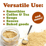 Food to Live Organic Lion’s Mane Mushroom Powder on a kitchen counter