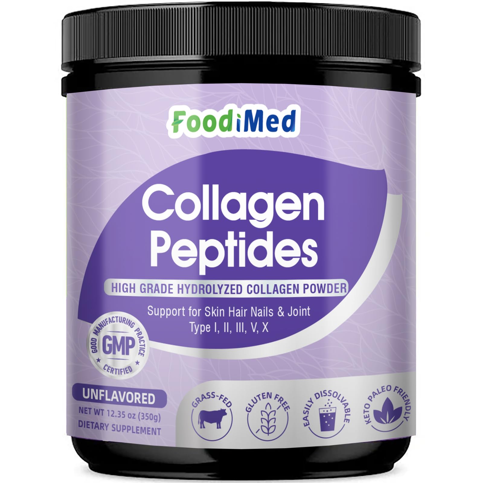 FoodiMed Multi-Collagen Complex 390g front view