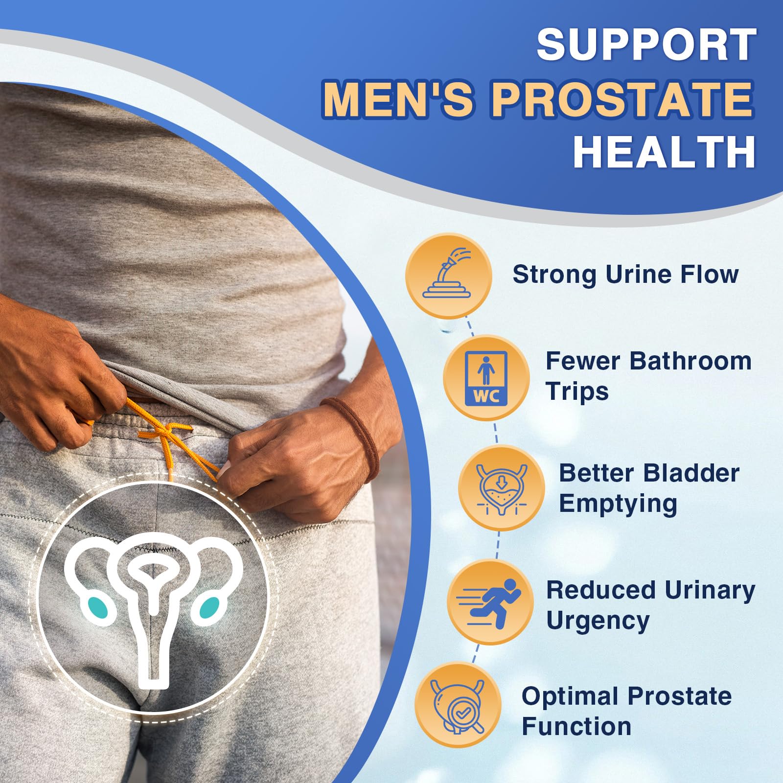 FoodiMed Probiotics for Men capsules on a wooden table