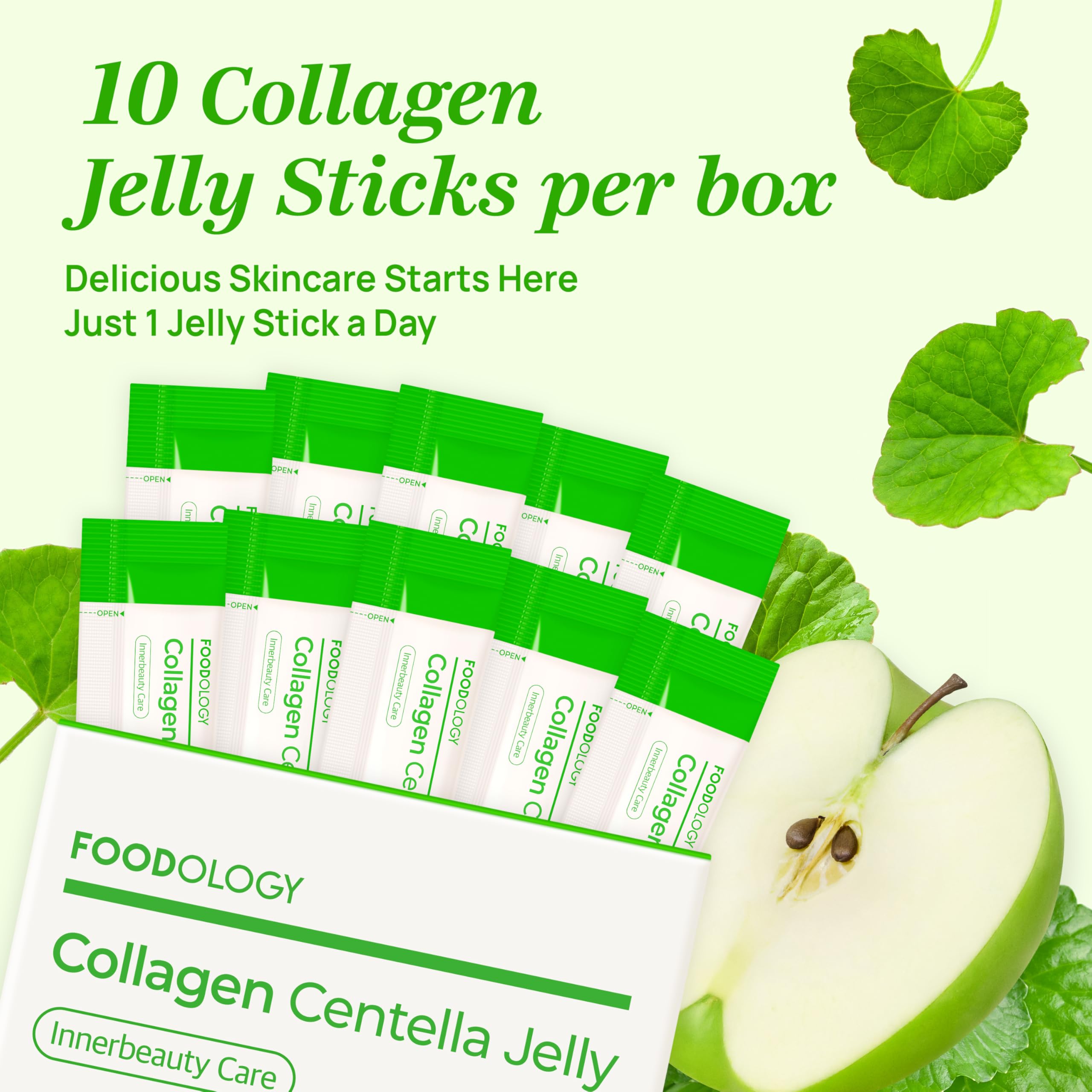 FOODOLOGY Collagen Peptides Green Apple Jelly lifestyle scene