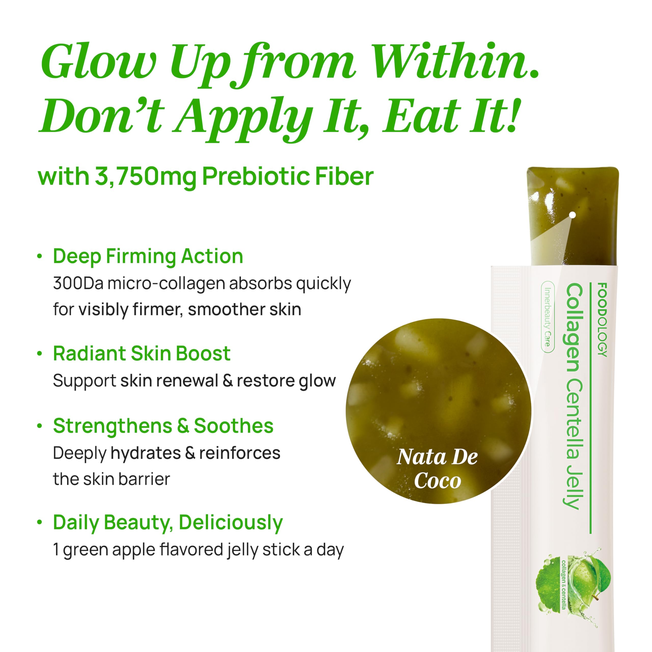 FOODOLOGY Collagen Peptides Green Apple Jelly packaging