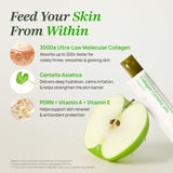 FOODOLOGY Collagen Peptides Green Apple Jelly stick close-up