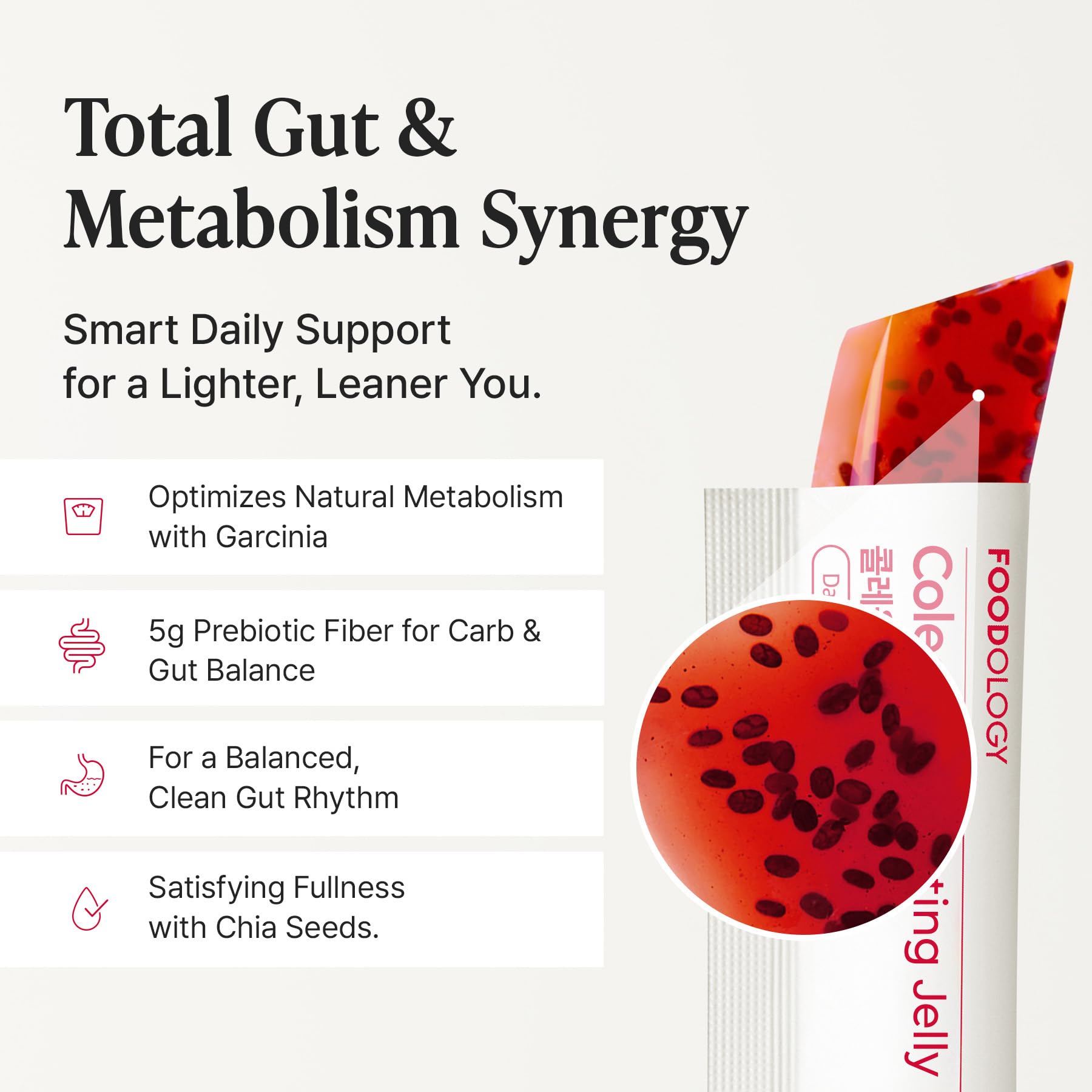 FOODOLOGY Dietary Fiber Jelly Stick on a table
