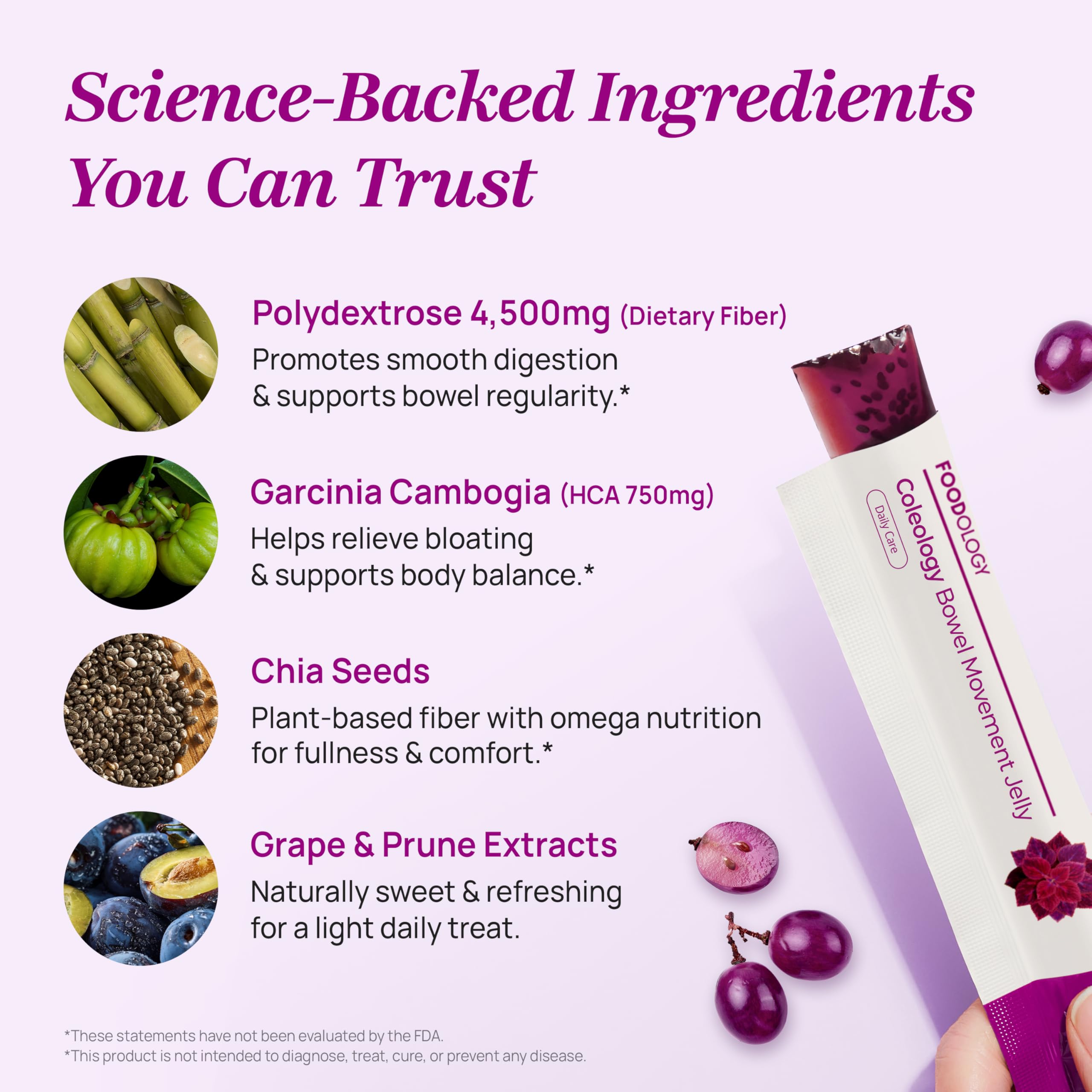 FOODOLOGY Jelly Stick Dietary Fibre 200g stick close-up
