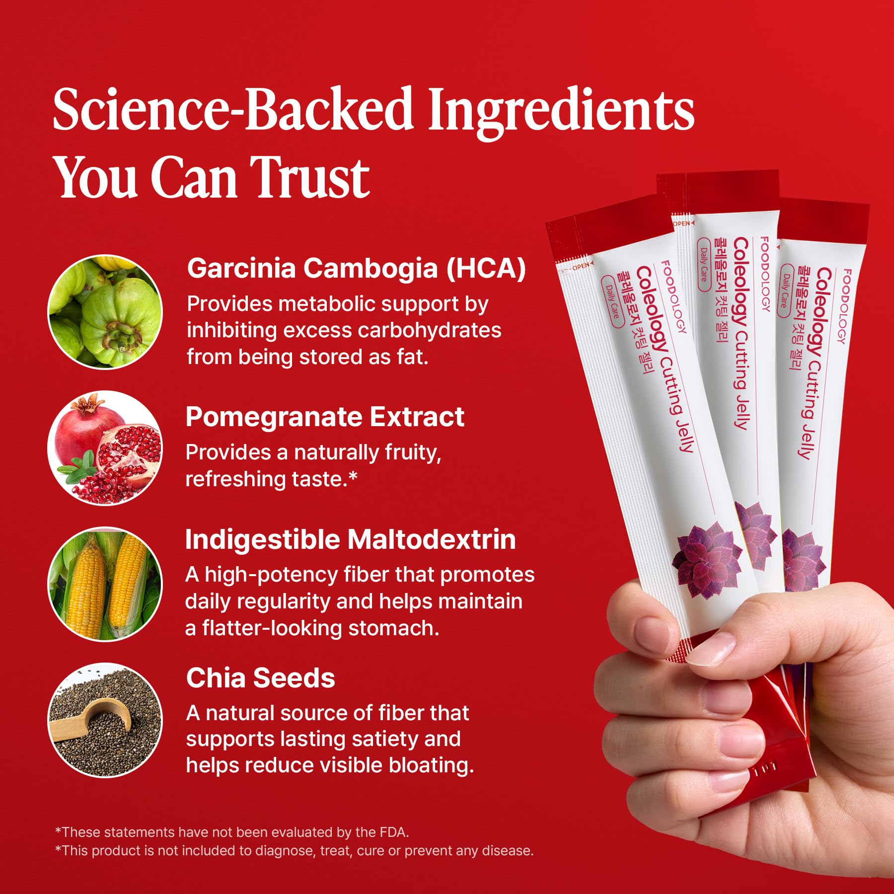 FOODOLOGY Jelly Stick Dietary Fibre 500g nutritional information